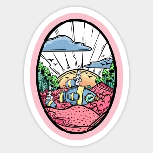 Crash Landing Sticker